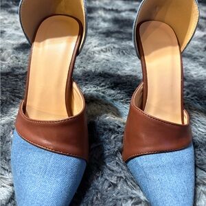 Stylish Blue and Brown Women's Shoes